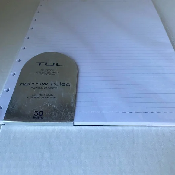 TUL Disc Bound Narrow Ruled Refill Pages Letter Size Premium Paper 50 Sheets New - Picture 5 of 11